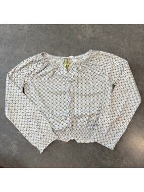 Vintage Y2K Coquette Roxy Flower Boho Long Sleeve Ruffle Girls Medium Top